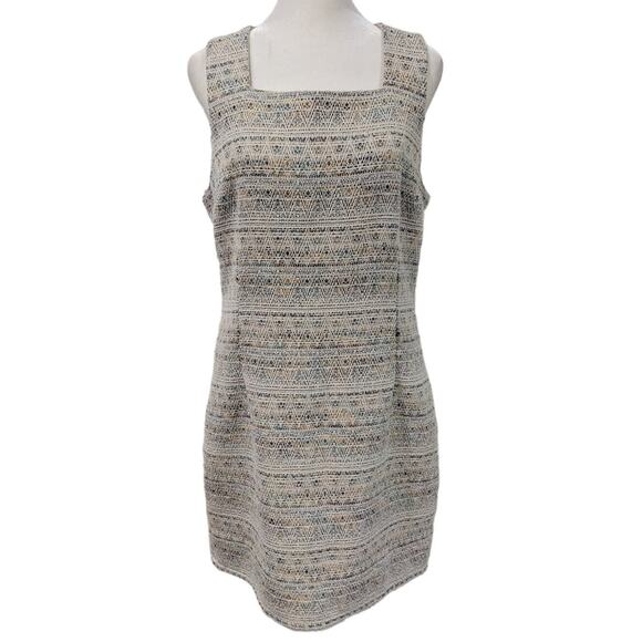 Lavand Herringbone Tweed Silver Dress Large - Picture 2 of 5